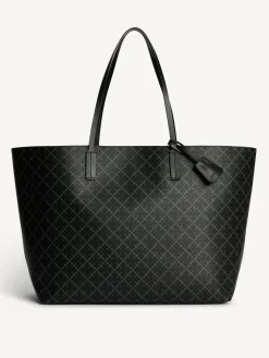 Sale By Malene Birger Abi tote bag med print Charcoal