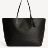 New By Malene Birger Abi tote bag med print DarkChokolate