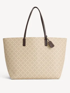 Best By Malene Birger Abi tote bag med print Feather