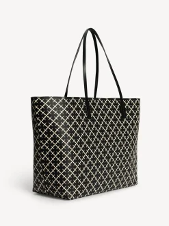 Online By Malene Birger Abi tote bag med print Black