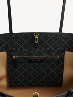 Sale By Malene Birger Abi tote bag med print Charcoal