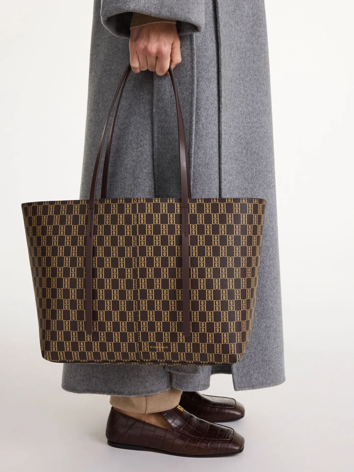 Sale By Malene Birger Abigail monogram tote bag Shale