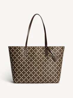 Hot By Malene Birger Abigail tote bag med print Warmbrown
