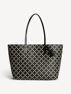 Clearance By Malene Birger Abigail tote bag med print Black