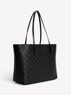 New By Malene Birger Abigail tote bag med print Charcoal