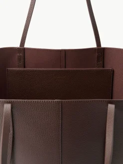 Fashion By Malene Birger Abilla tote i l&aelig;der CoffeeBean