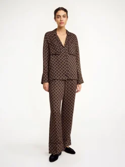Sale By Malene Birger Ameliano bukser med brede ben SignatureFlower