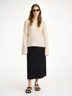 Clearance By Malene Birger Angello midinederdel i uld Black