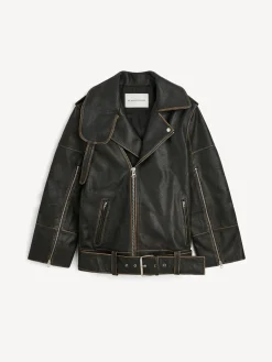Clearance By Malene Birger Beatrisse l&aelig;derjakke Black