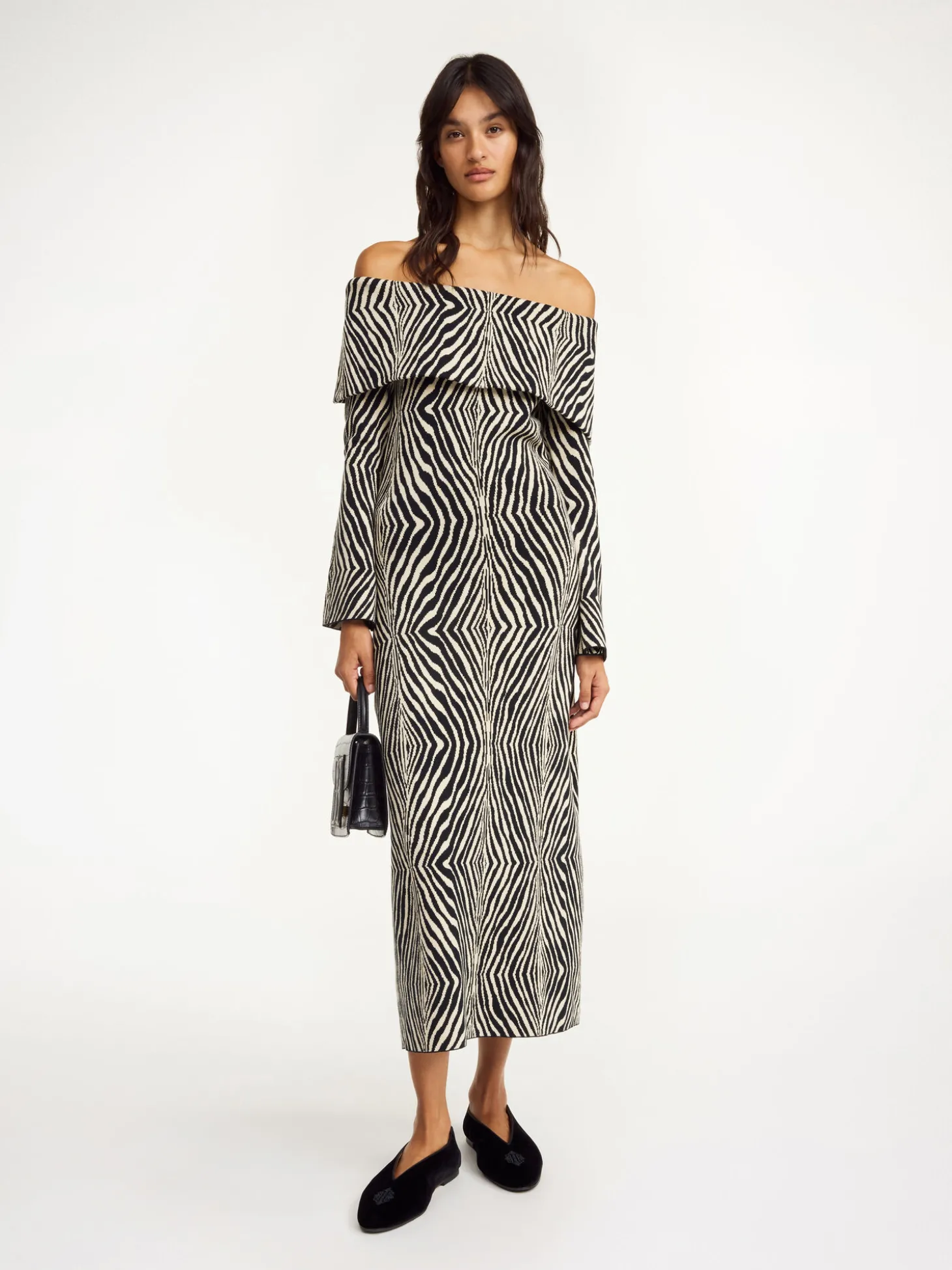 Online By Malene Birger Bennie midikjole Zebra
