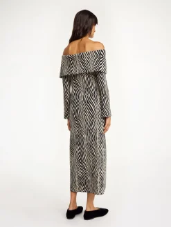 Online By Malene Birger Bennie midikjole Zebra