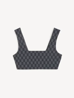 Best By Malene Birger Braga tr&aelig;ningstop MonogramBlack&Grey