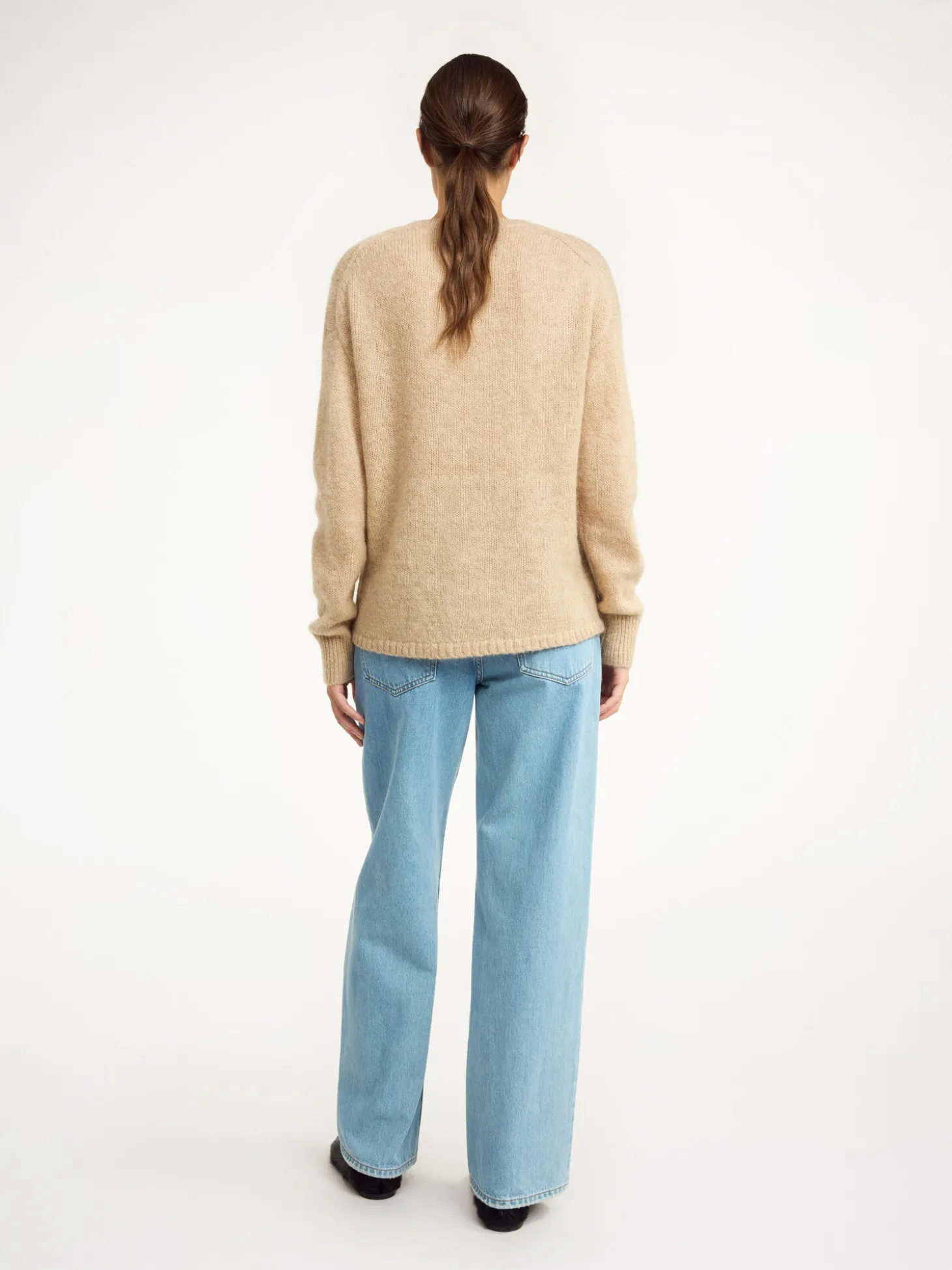 Fashion By Malene Birger Briella sweater i mohair TwillBeige