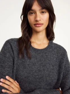 Discount By Malene Birger Briella sweater i mohair GreyMelange