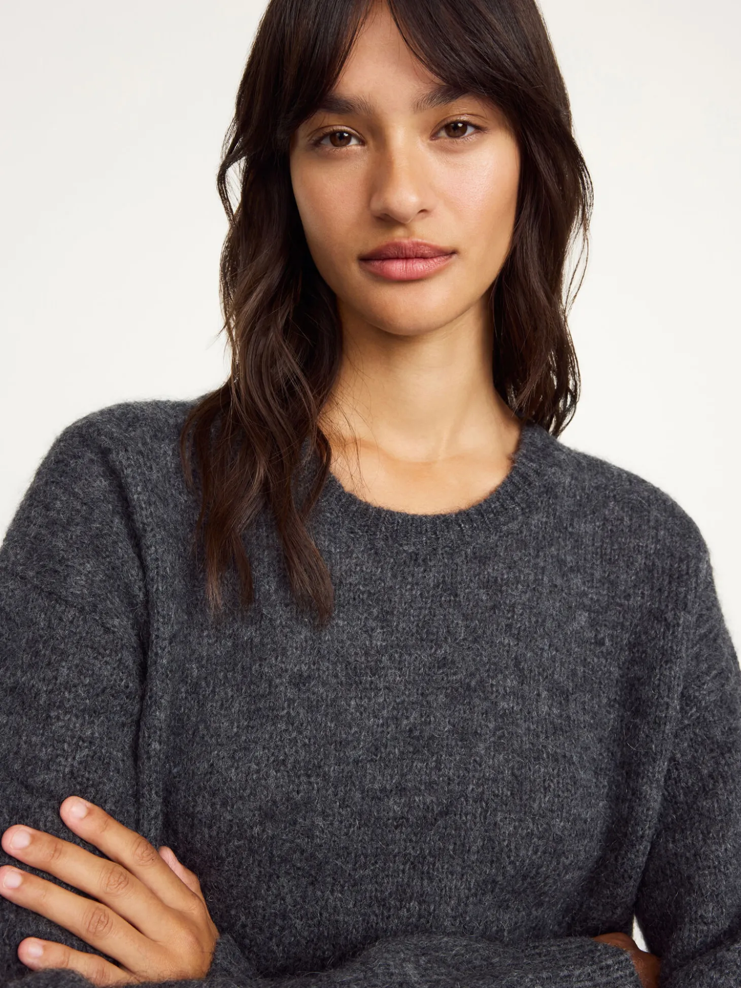 Discount By Malene Birger Briella sweater i mohair GreyMelange