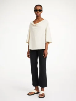 Outlet By Malene Birger Bryar T-shirt i bomuld OysterGray