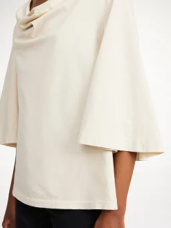 Outlet By Malene Birger Bryar T-shirt i bomuld OysterGray