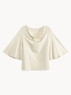 Outlet By Malene Birger Bryar T-shirt i bomuld OysterGray