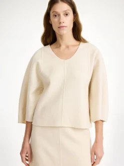 Clearance By Malene Birger Calya bluse i uld Pearl