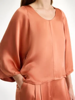 Fashion By Malene Birger Calyas bluse DarkCherryPlum