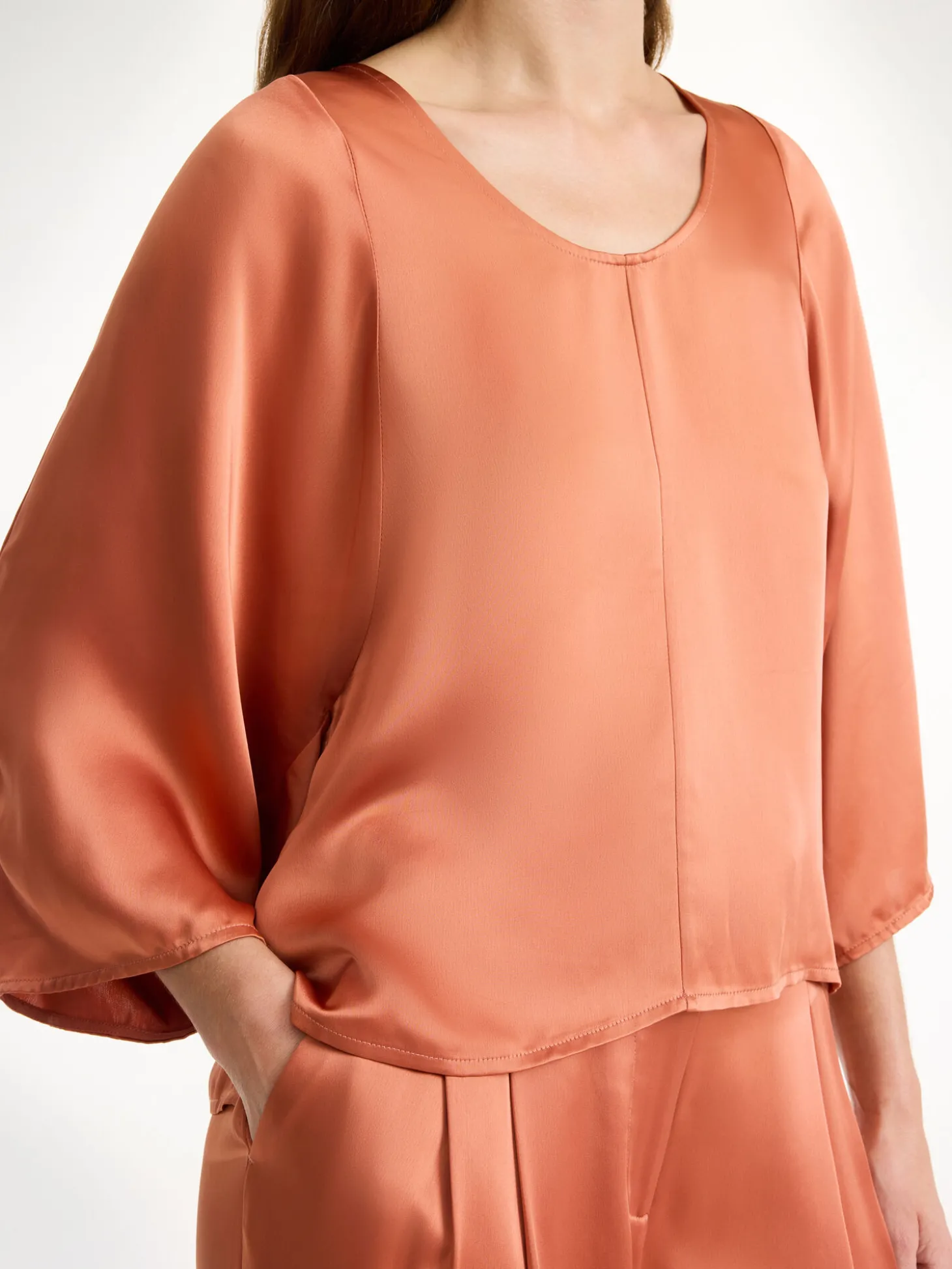 Fashion By Malene Birger Calyas bluse DarkCherryPlum