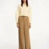 Clearance By Malene Birger Campione bukser med brede ben LightBrown