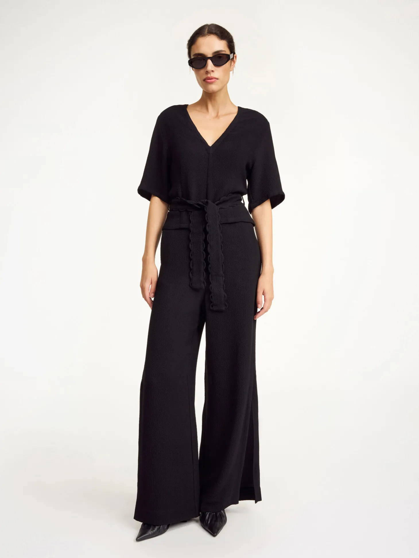 Discount By Malene Birger Campione bukser med brede ben Black