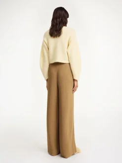 Clearance By Malene Birger Campione bukser med brede ben LightBrown