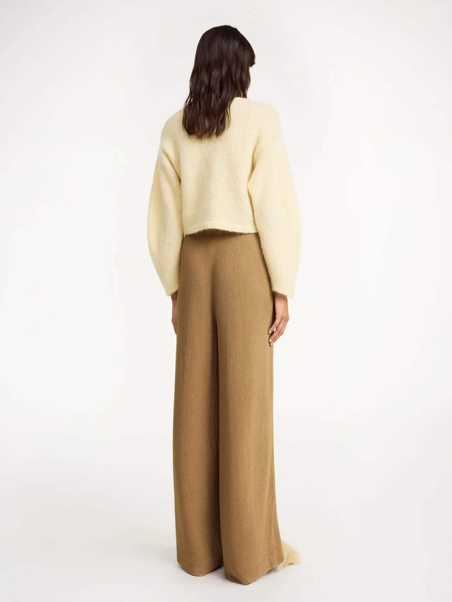 Clearance By Malene Birger Campione bukser med brede ben LightBrown