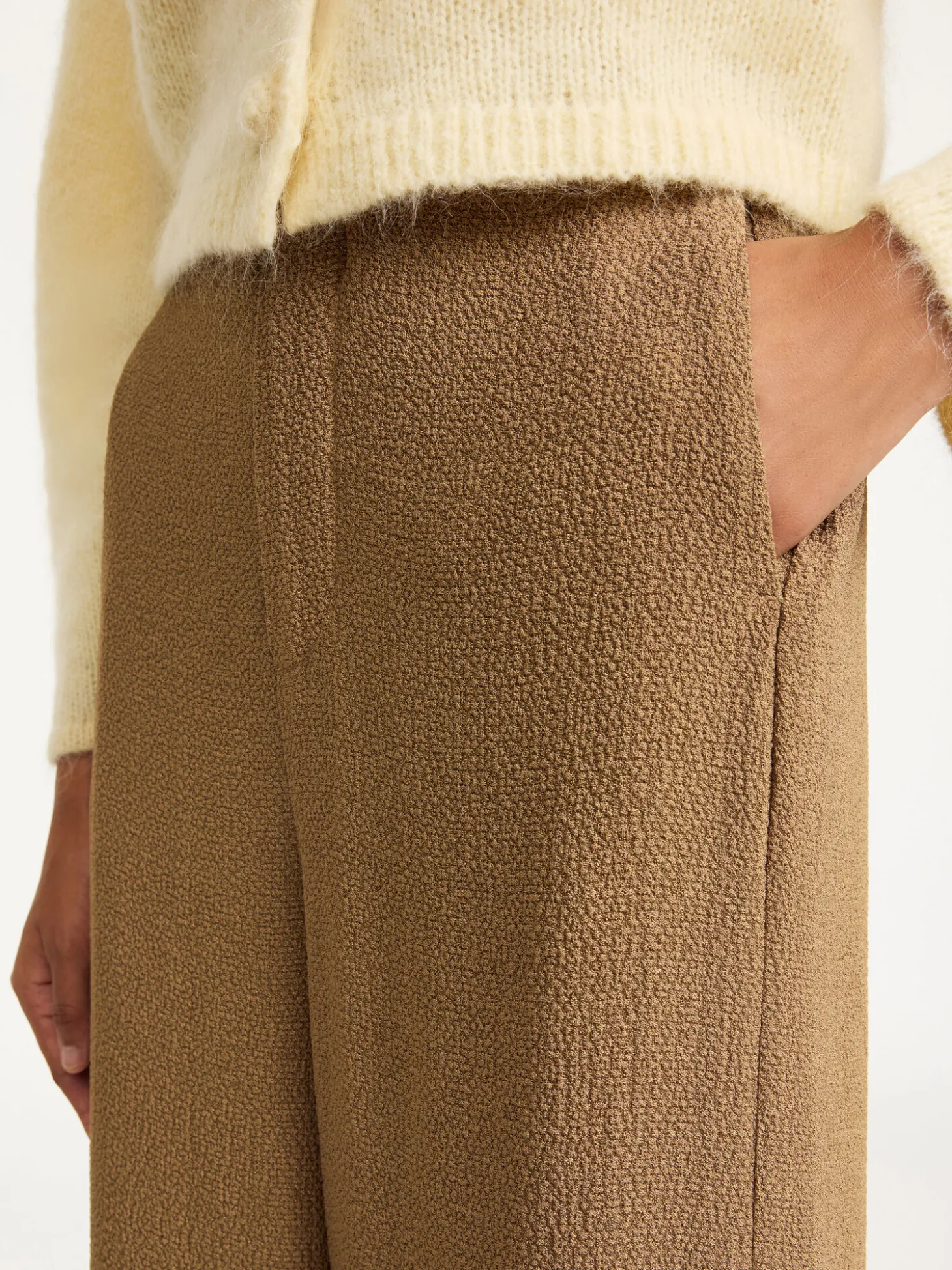 Clearance By Malene Birger Campione bukser med brede ben LightBrown