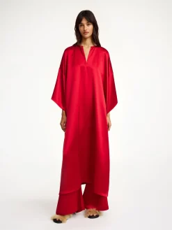 Hot By Malene Birger Cicine midikjole DarkChilli