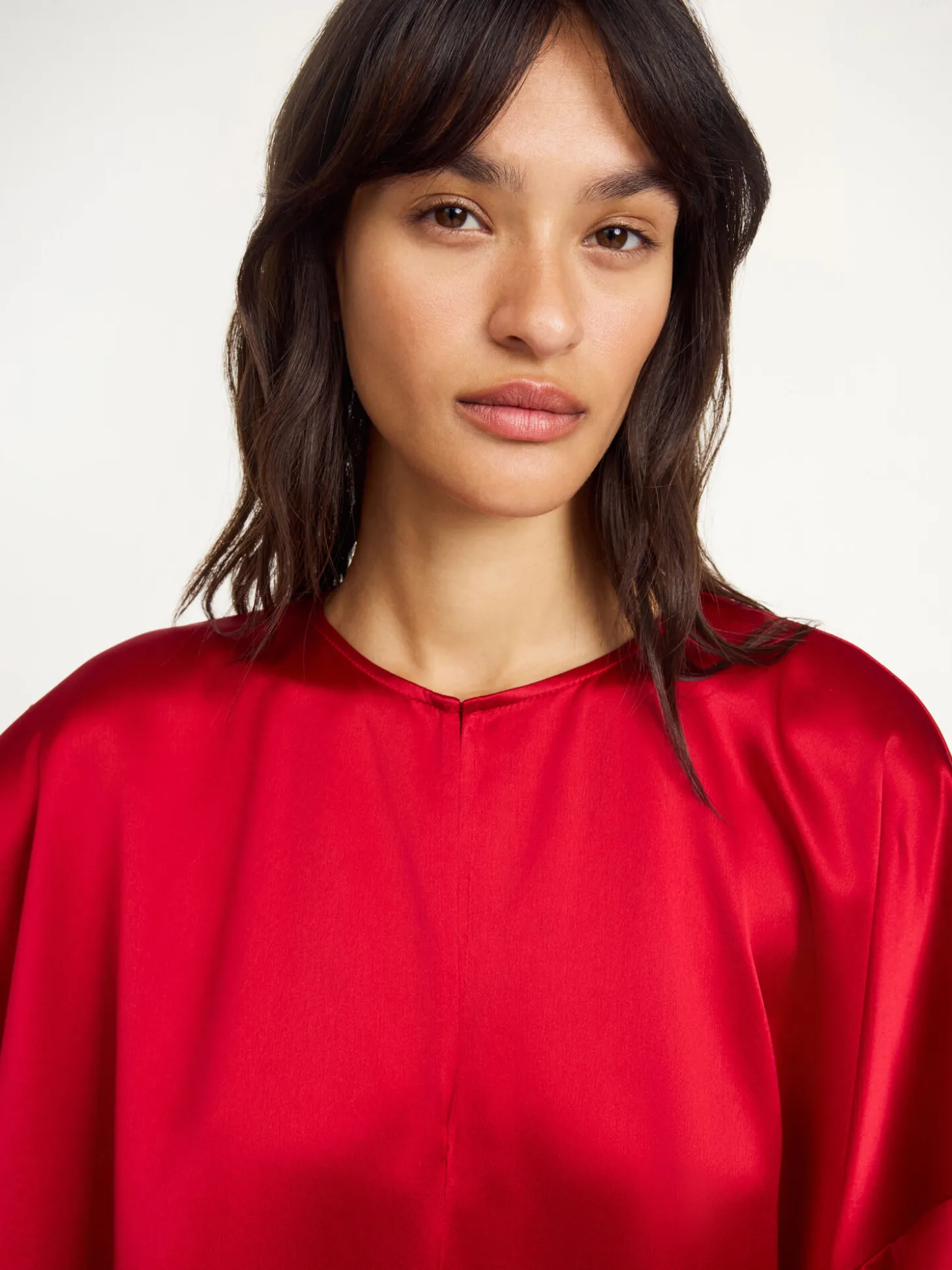 Hot By Malene Birger Cicine midikjole DarkChilli