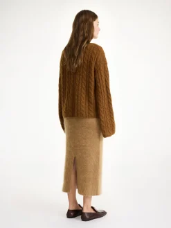 Outlet By Malene Birger Cierra sweater i kabelstrik Bison