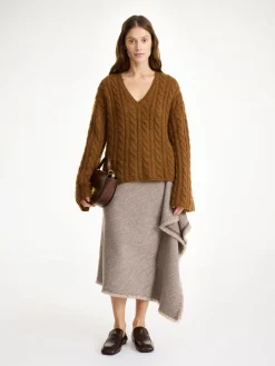 Sale By Malene Birger Cimone sweater i kabelstrik Bison