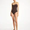 Discount By Malene Birger Cocesa badedragt DarkMahogany