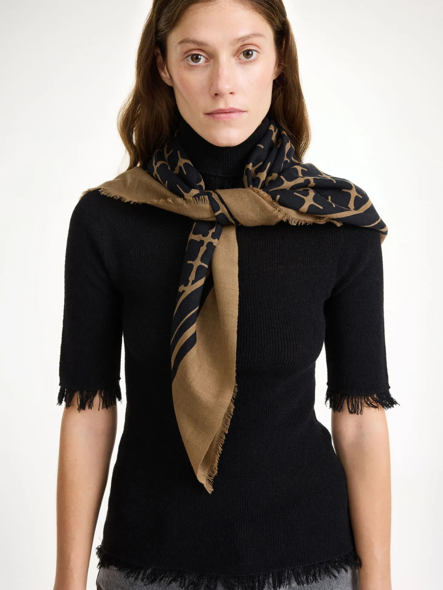 Sale By Malene Birger Cornelis uldtørklæde LightBrown