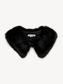 Fashion By Malene Birger Cowie faux fur krave Black