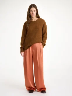 New By Malene Birger Cymbaria højtaljede bukser DarkCherryPlum