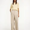 Online By Malene Birger Cymbaria h&oslash;jtaljede bukser BeigeMelange