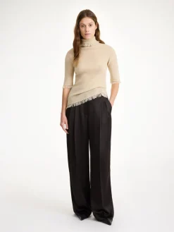 Sale By Malene Birger Cymbaria h&oslash;jtaljede bukser Black