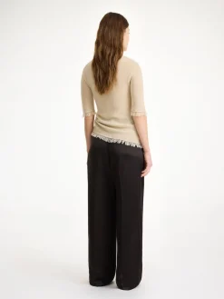 Sale By Malene Birger Cymbaria h&oslash;jtaljede bukser Black