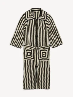 Sale By Malene Birger Dina frakke CrochetBlack&White