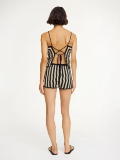Outlet By Malene Birger Doria top CrochetBlack&White