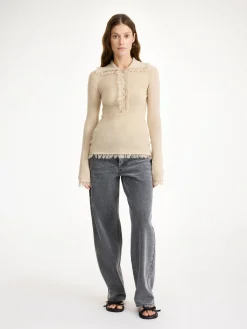 Hot By Malene Birger Dreele sweater i uldblanding OysterGray