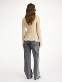 Hot By Malene Birger Dreele sweater i uldblanding OysterGray