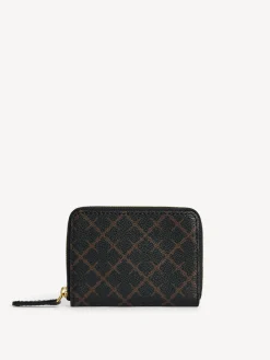 New By Malene Birger Elia møntpung med print DarkChokolate