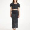 Fashion By Malene Birger Estille midinederdel Jetgrey