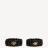 New By Malene Birger Evelo armb&aring;nd i l&aelig;der Black