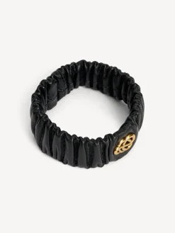 New By Malene Birger Evelo armb&aring;nd i l&aelig;der Black