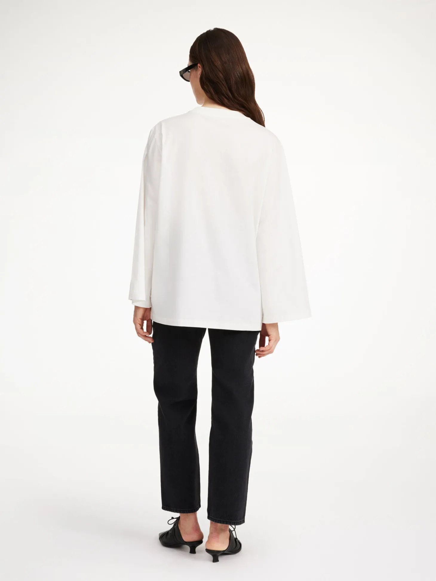 Clearance By Malene Birger Fayeh langærmet T-shirt SoftWhite